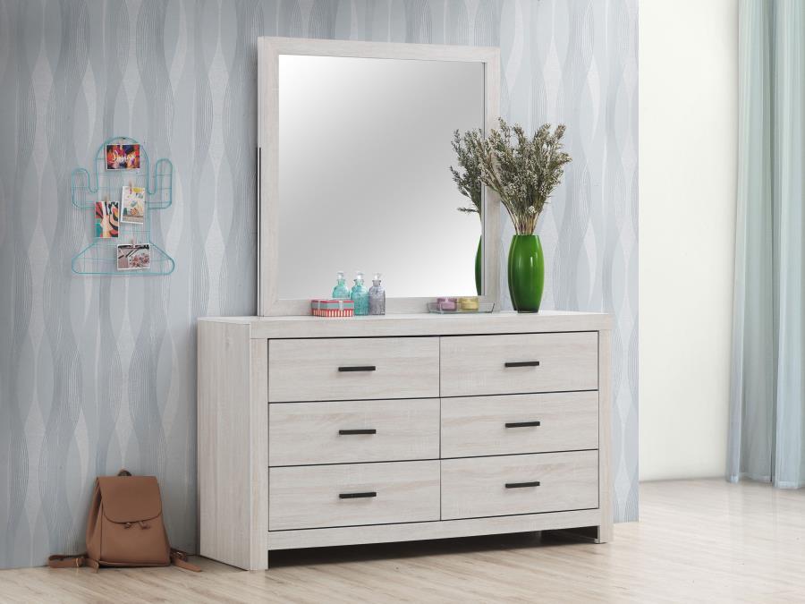 Coaster Fine Furniture Brantford - 6-Drawer Dresser With Mirror | Meri Furniture