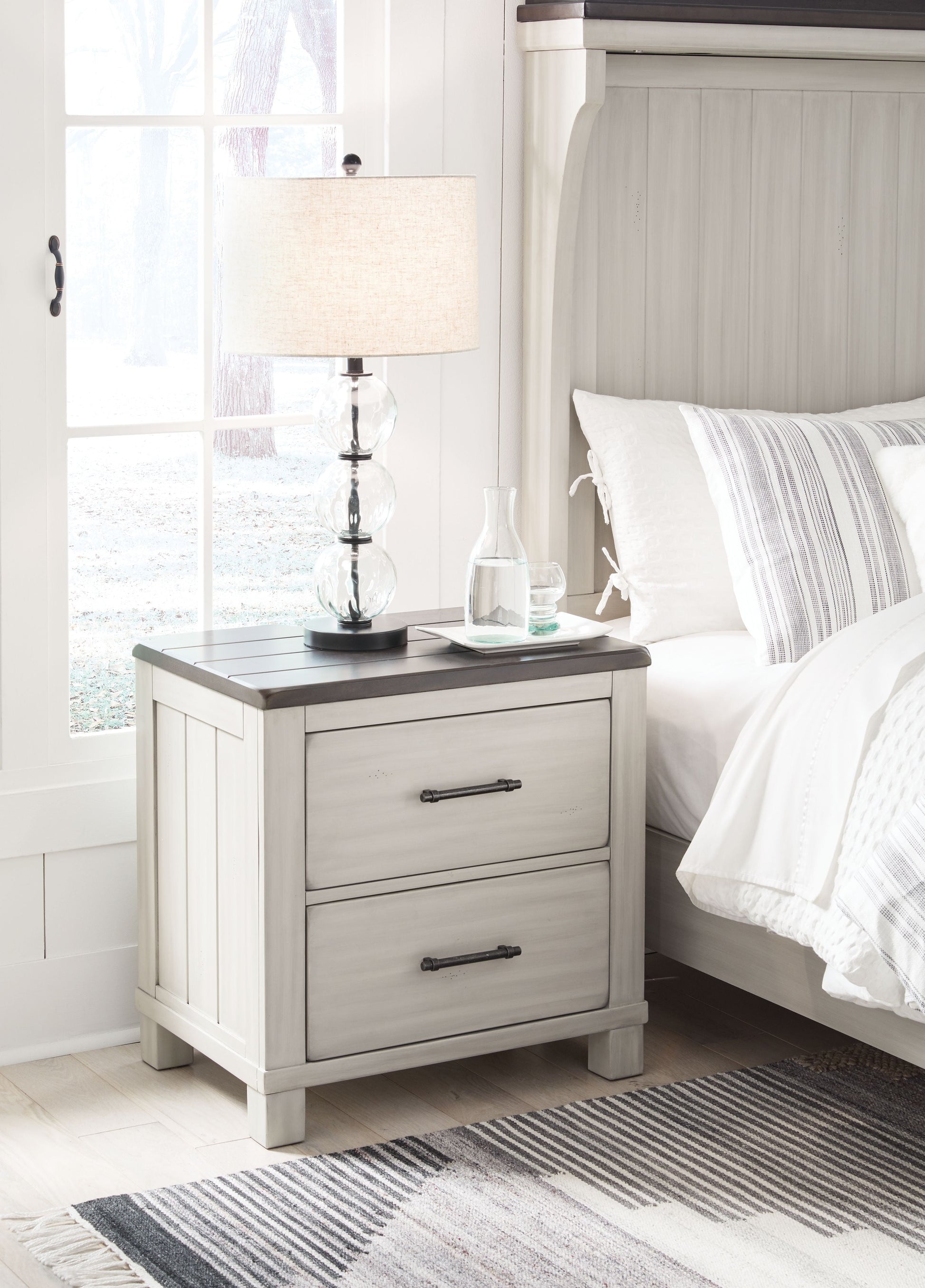 Signature Design by Ashley® Darborn - Gray / Brown - Two Drawer Night Stand | Meri Furniture