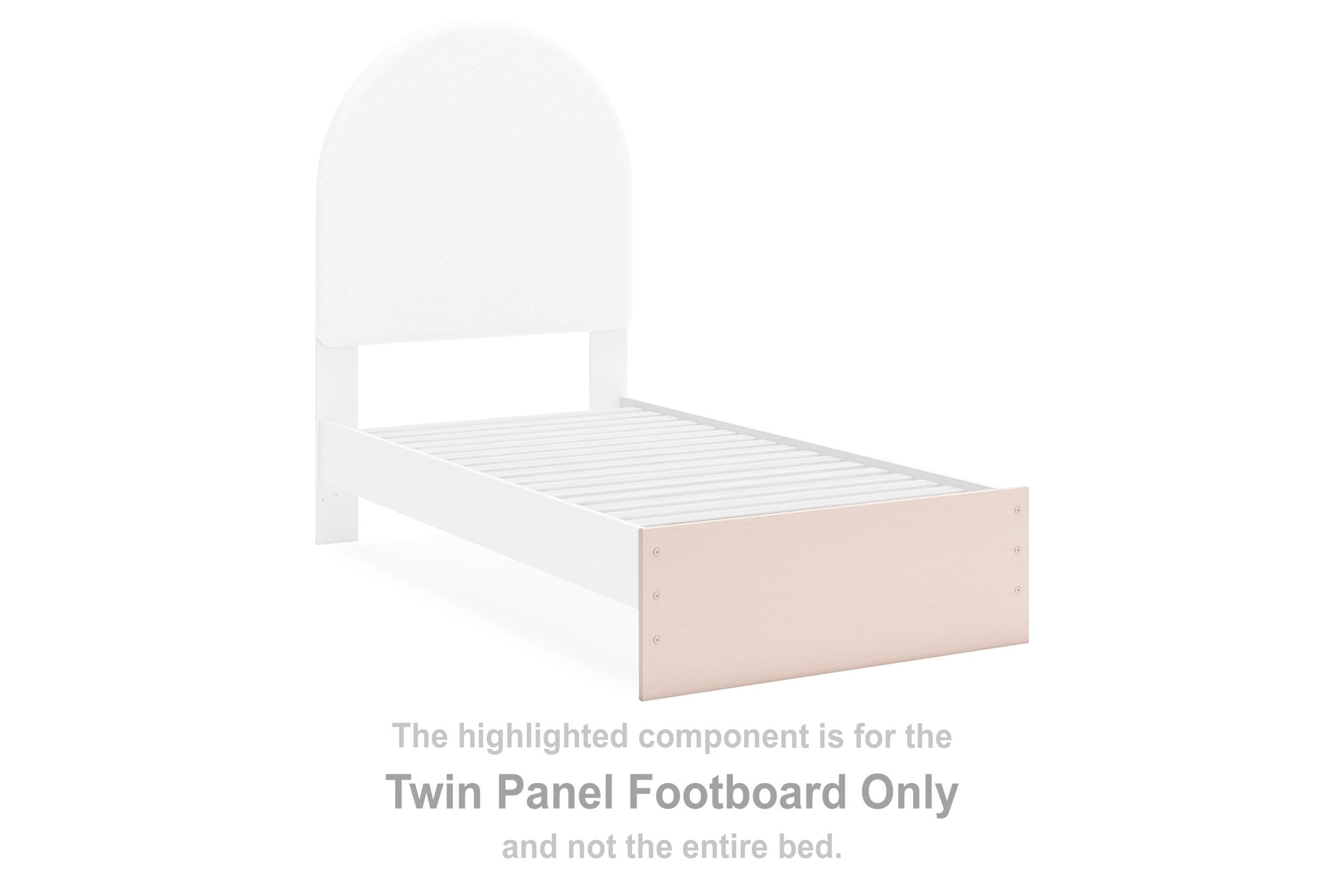 Wistenpine - Twin Panel Footboard - Blush