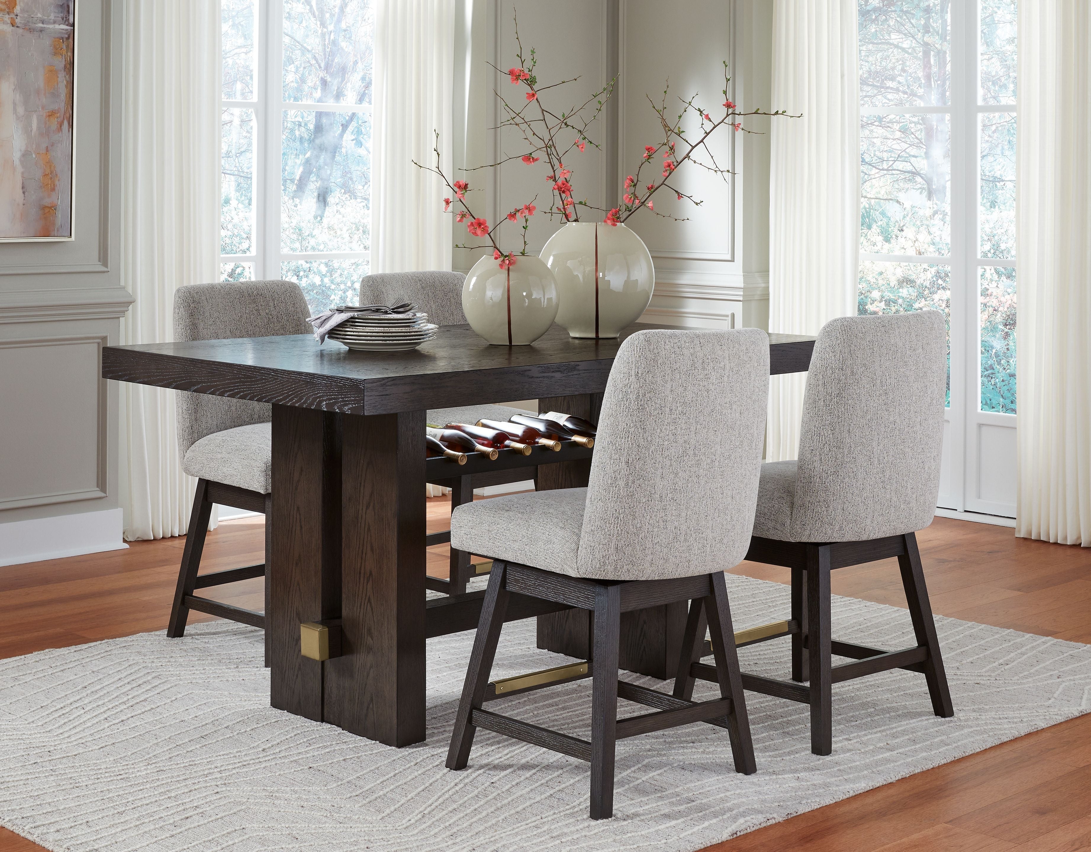 Signature Design by Ashley® Burkhaus - Rectangular Counter Table Set | Meri Furniture