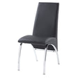ACME Noland - Side Chair (Set of 2) - Gray PU & Chrome | Meri Furniture