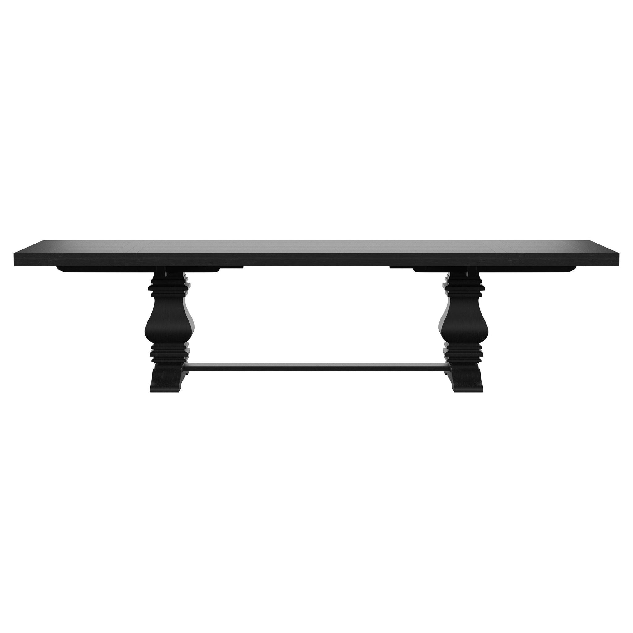 Florence 126-inch Extension Dining Table Distressed Black