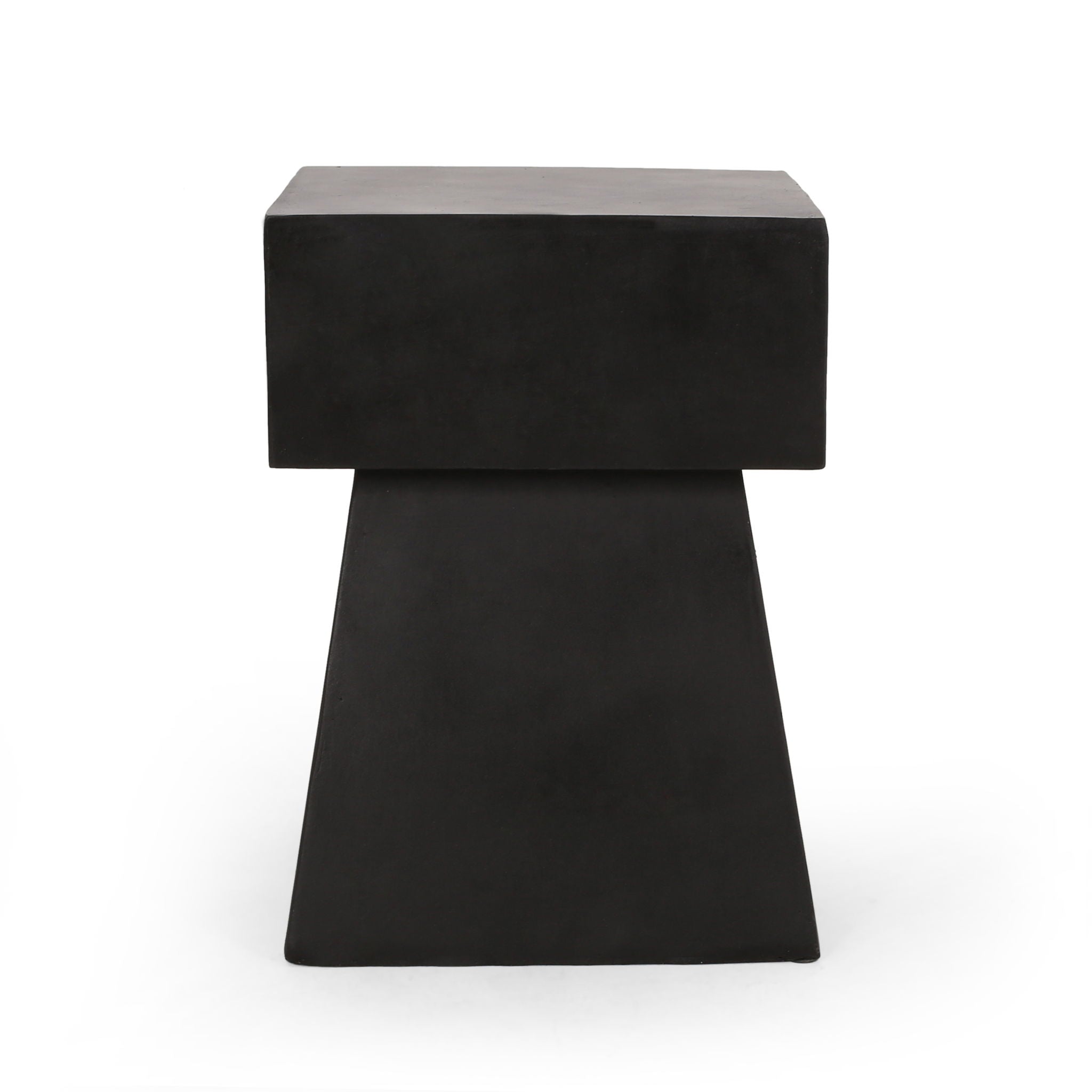 Outdoor Side Table, Patio End Table - Black