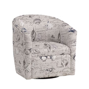 Boardwalk - Swivel Accent Chair Polyester Fabric - Gray