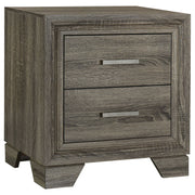 Coaster Fine Furniture Wright - 2-Drawer Nightstand Bedside Table - Brown Oak | Meri Furniture