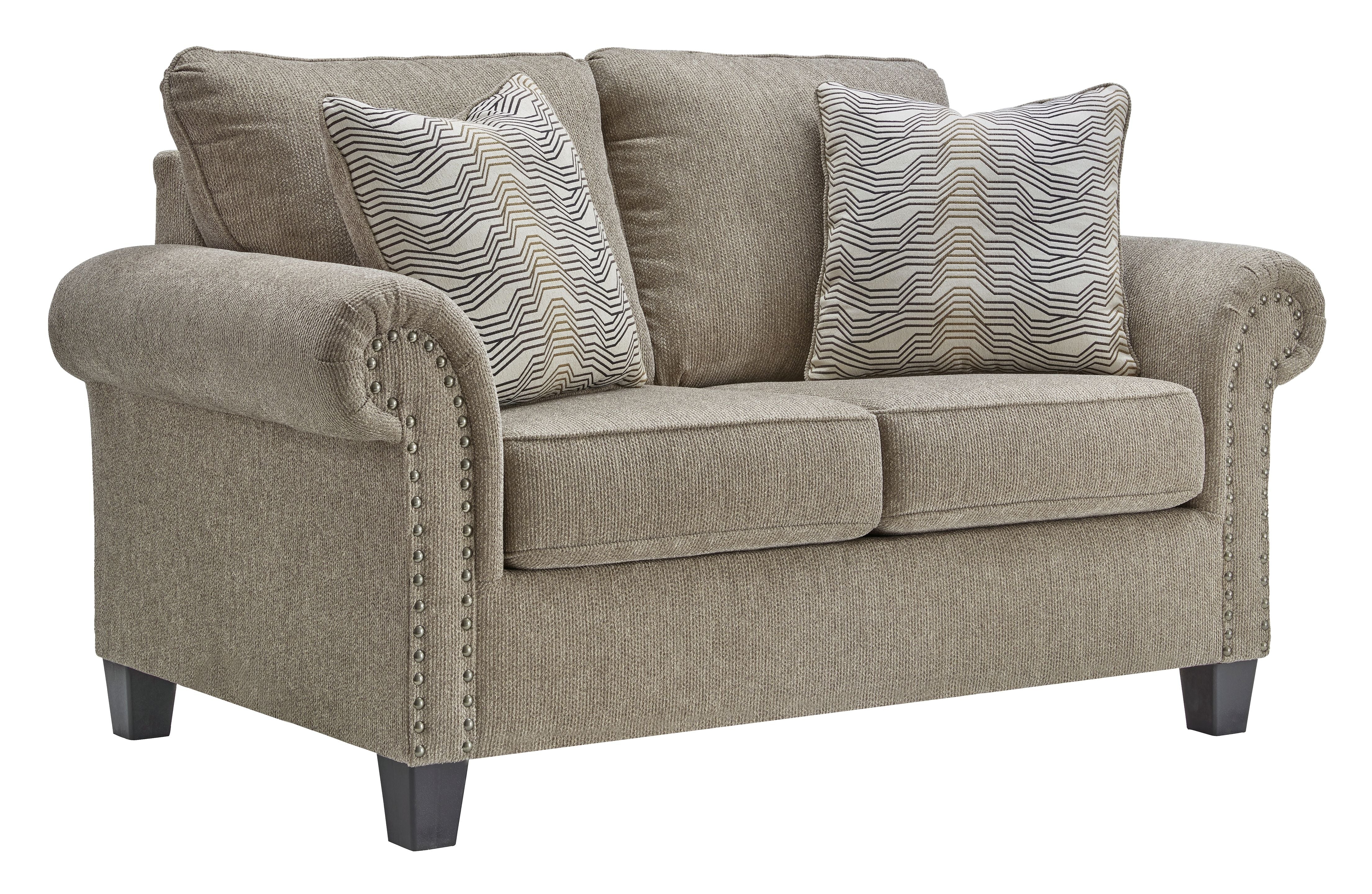 Ashley Furniture Shewsbury - Pewter - Loveseat | Meri Furniture