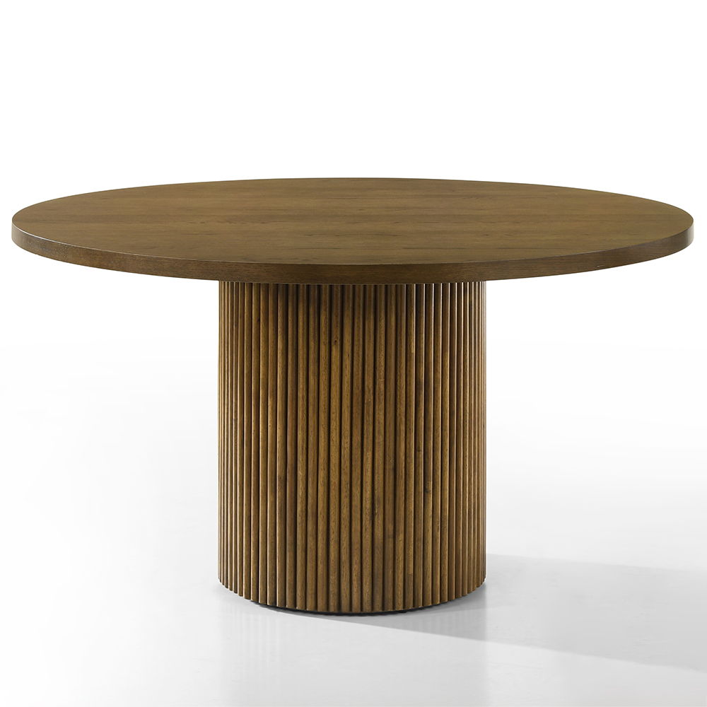 ACME Hezrai - Round Dining Table - Light Brown | Meri Furniture