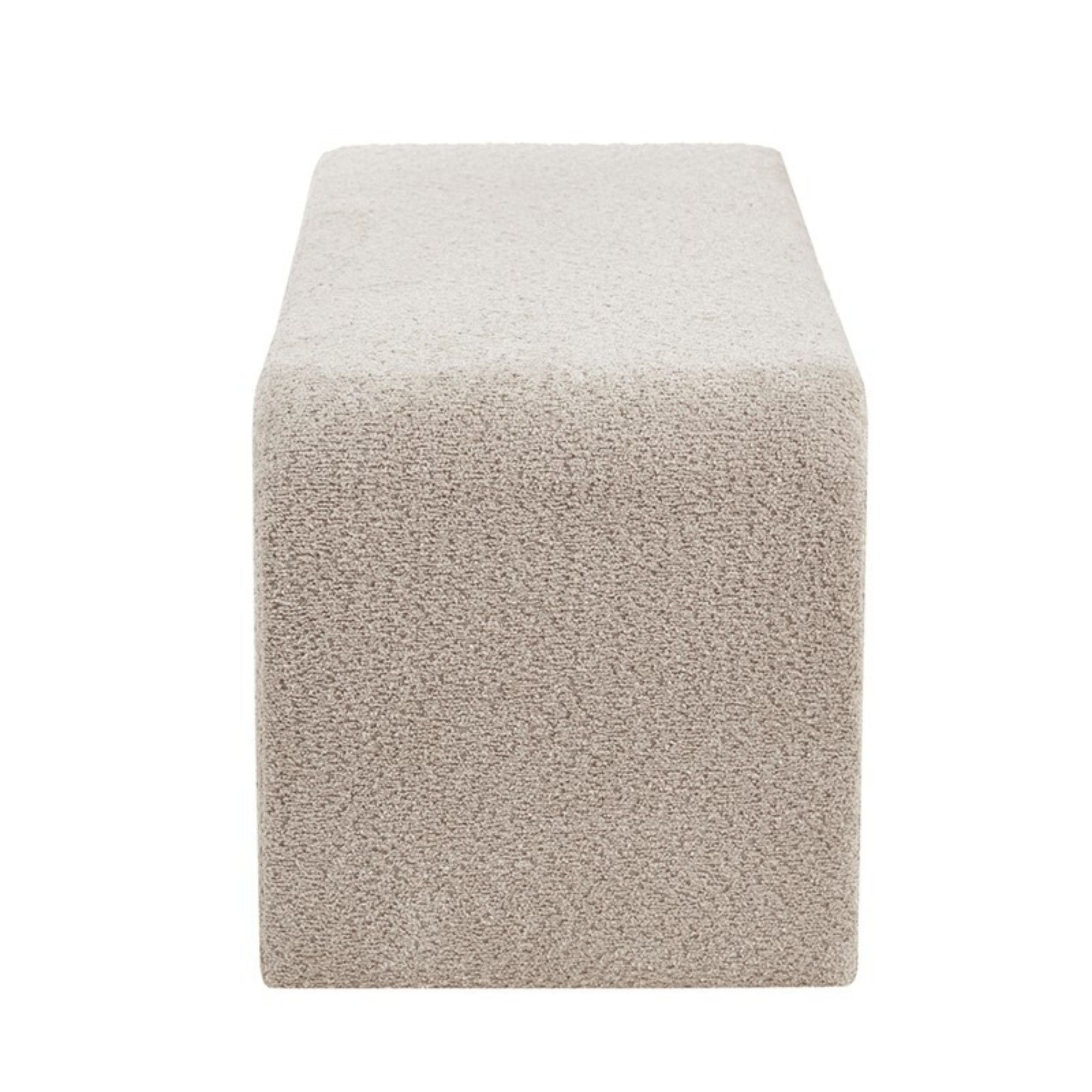 Modern Contemporary Boucle Waterfall Bench