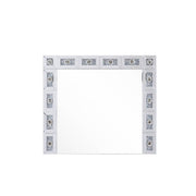 Noralie - 28" X 32" Accent Mirror - Mirrored & Faux Diamonds