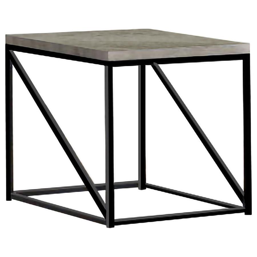 Coaster Fine Furniture Birdie - Square Engineered Wood End Table - Sonoma Gray | Meri Furniture