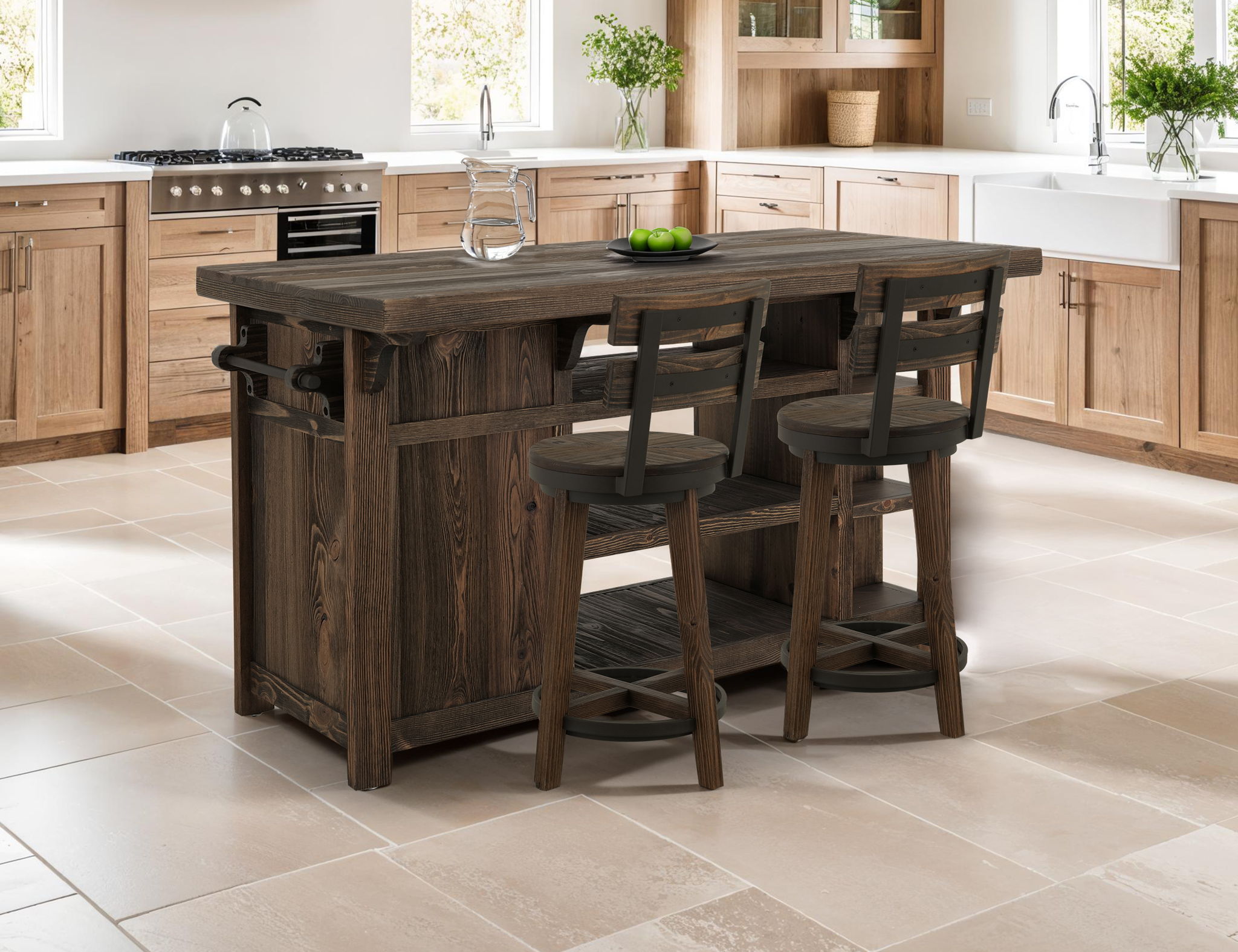 Dutton - Kitchen Island - Rookwood Brown