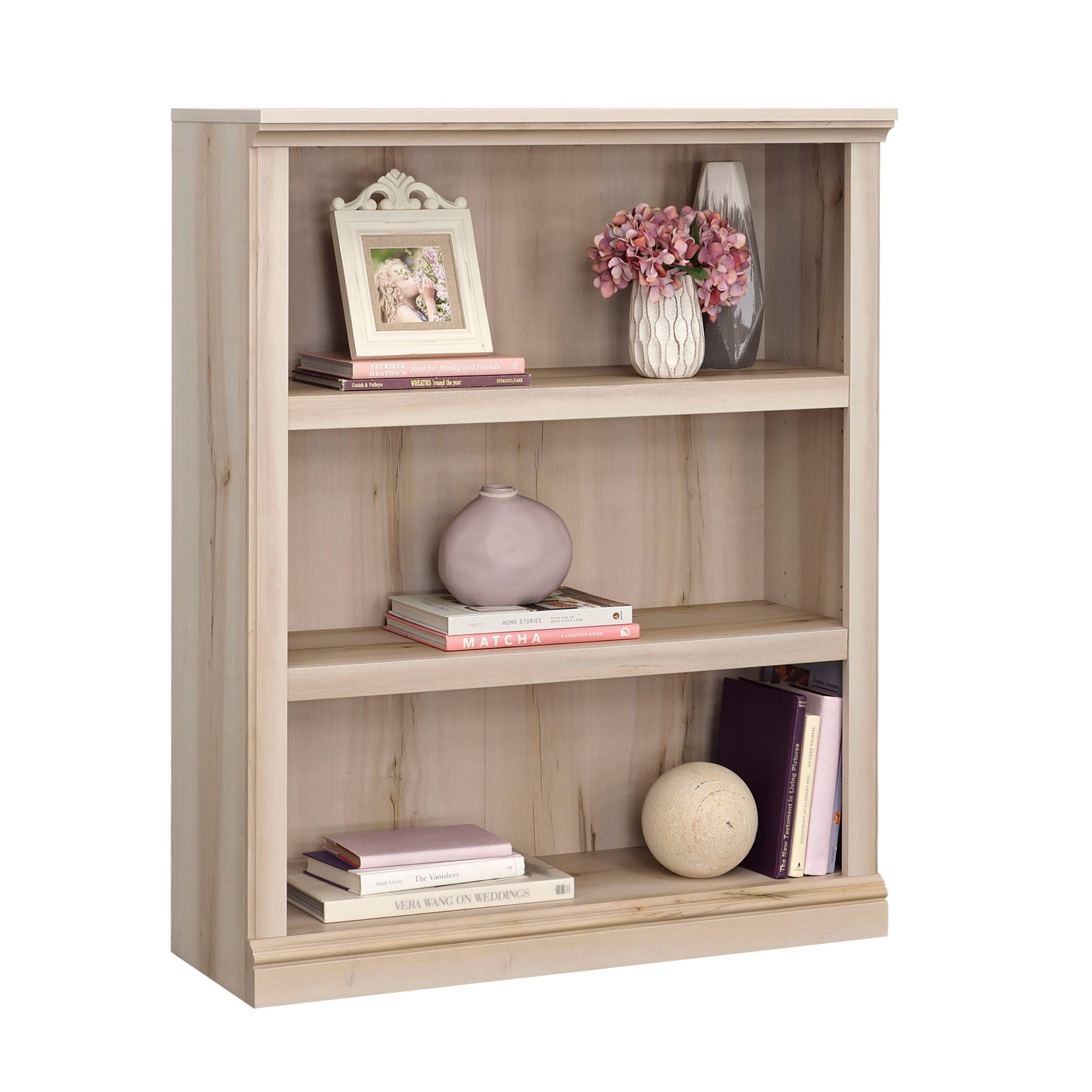 3-Shelf Display Bookcase in Pacific Maple