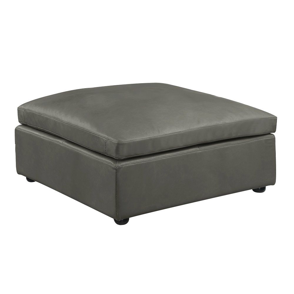 ACME Margot - Ottoman - Dark Gray | Meri Furniture