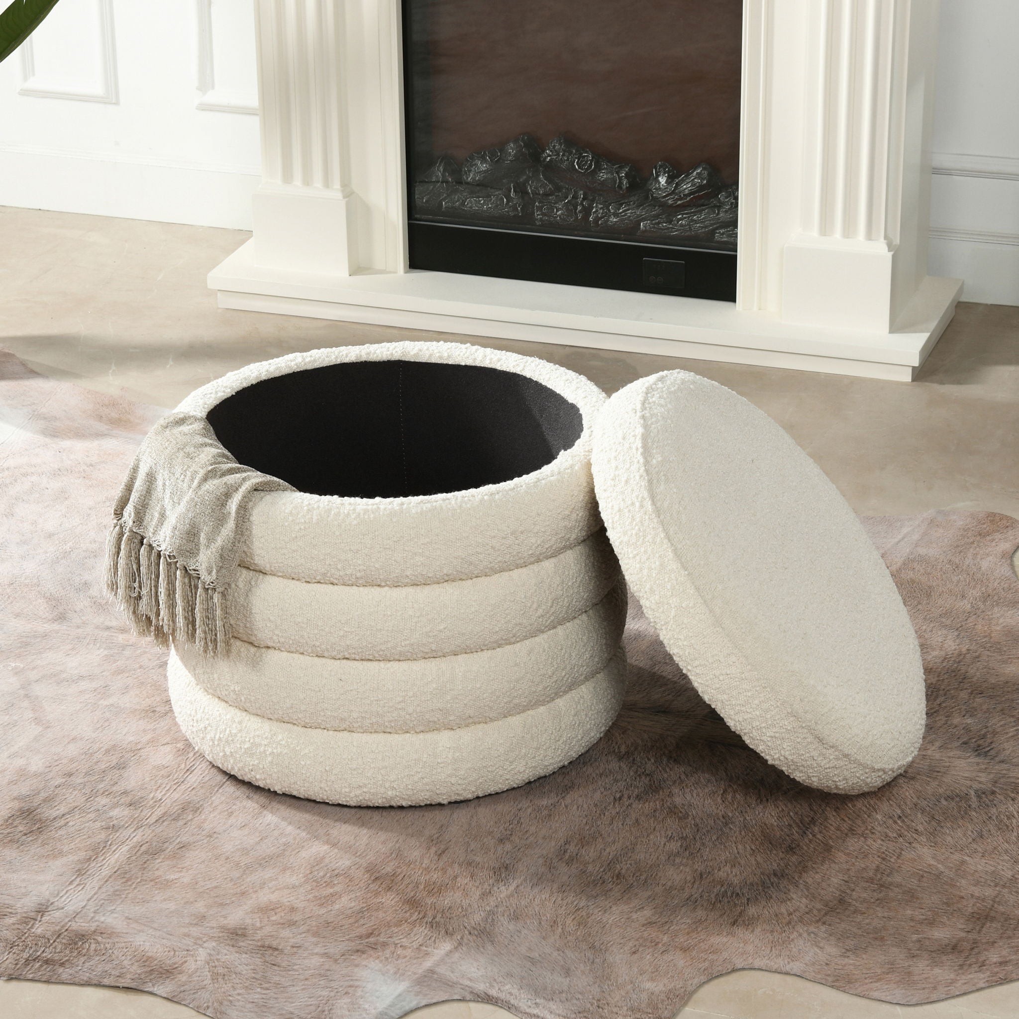 Fuji - Oversized Round Storage Ottoman