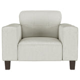 Deerhurst - Upholstered Track Arm Tufted Accent Chair - Greige