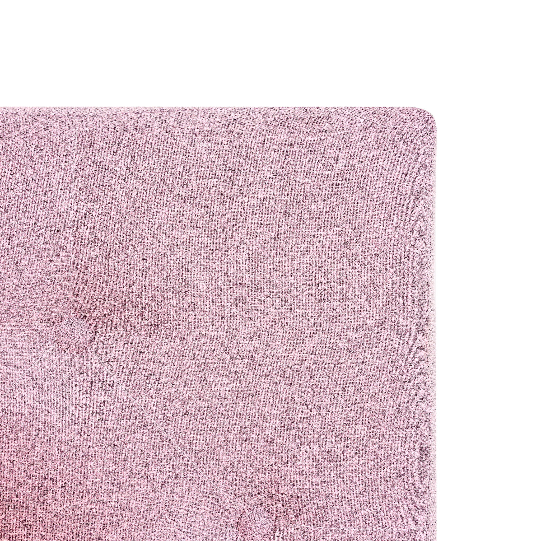 Modern Upholstered Platform Bed Frame With Button Tufted Linen Fabric Headboard