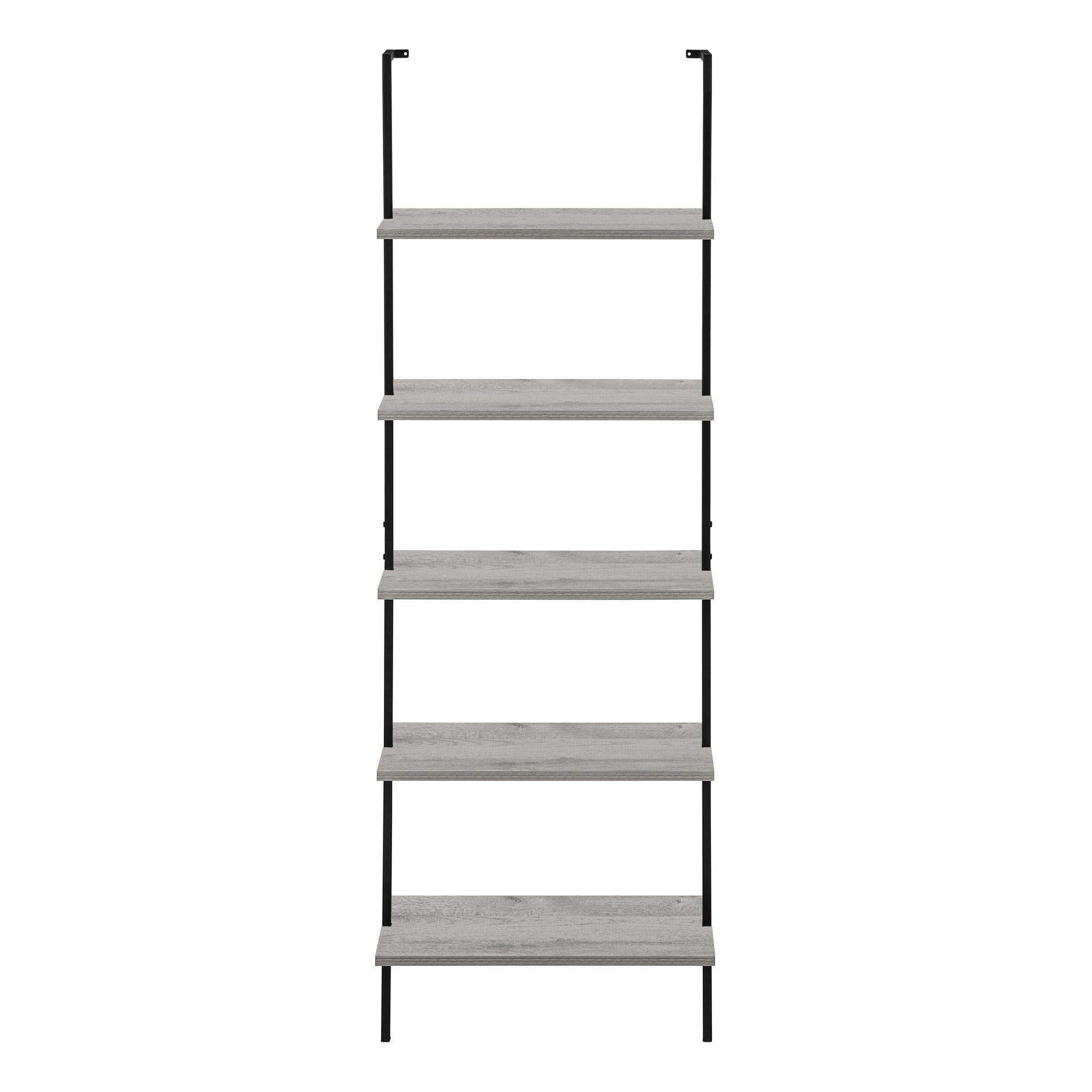 Bookshelf, Bookcase, Etagere, Ladder, 5 Tier, For Office, Marble Look Contemporary & Modern