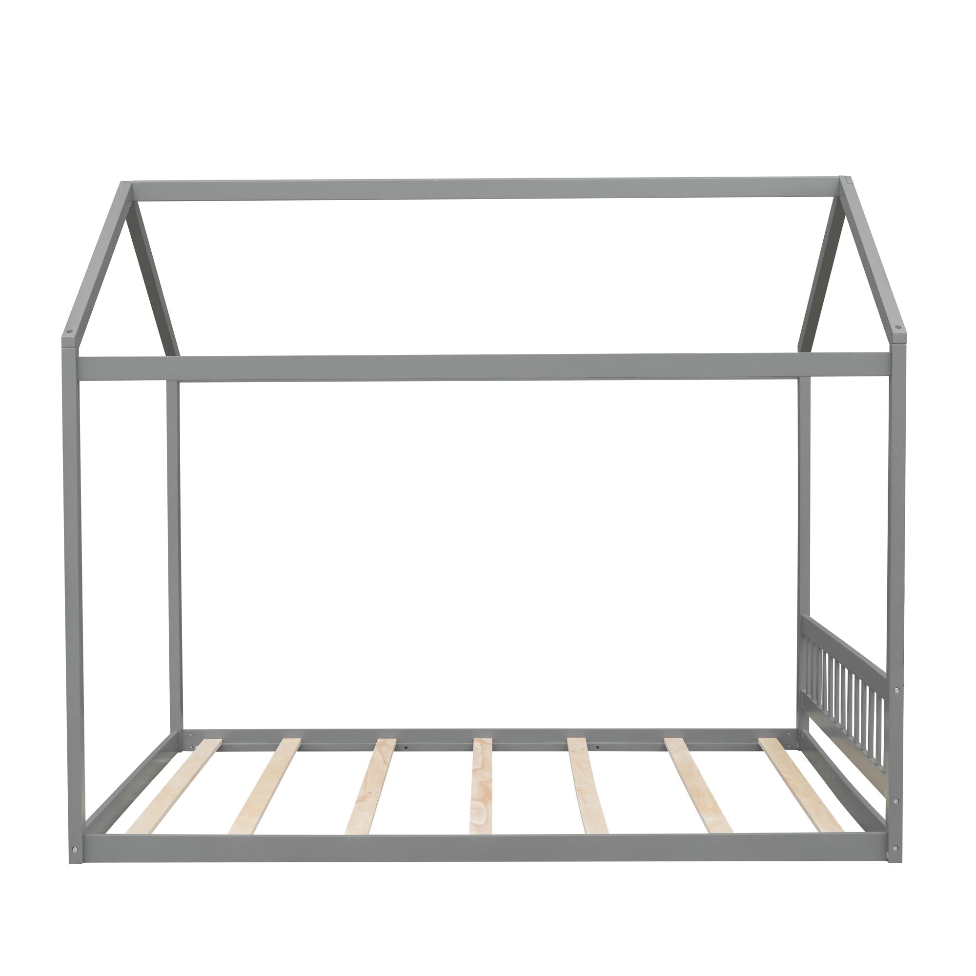 Wooden House Bed With Headboard