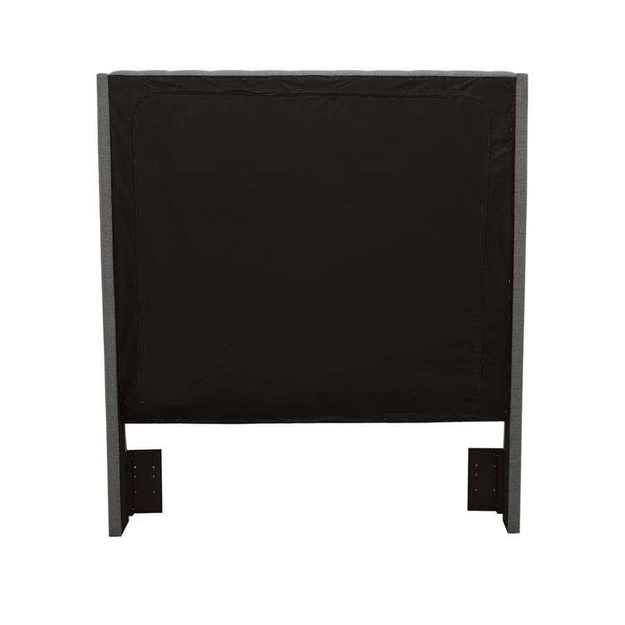 Camille - Upholstered Queen Panel Headboard - Gray