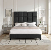 Squares Upholstered Platform Bed