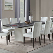 ACME Carena - Dining Table With Leaf - White & Brown Finish | Meri Furniture
