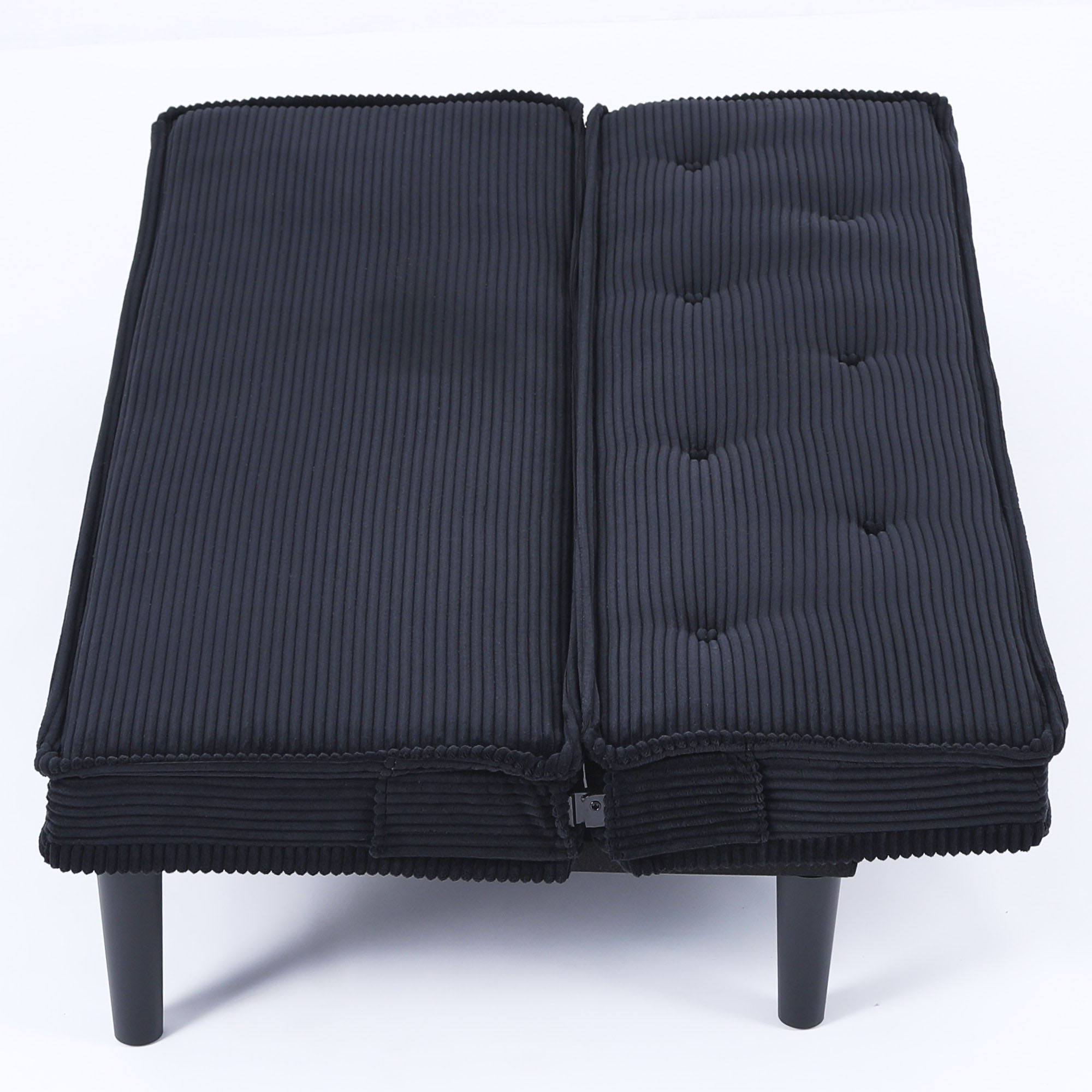 Versatile Corduroy Sofa Bed With Solid Wood Frame