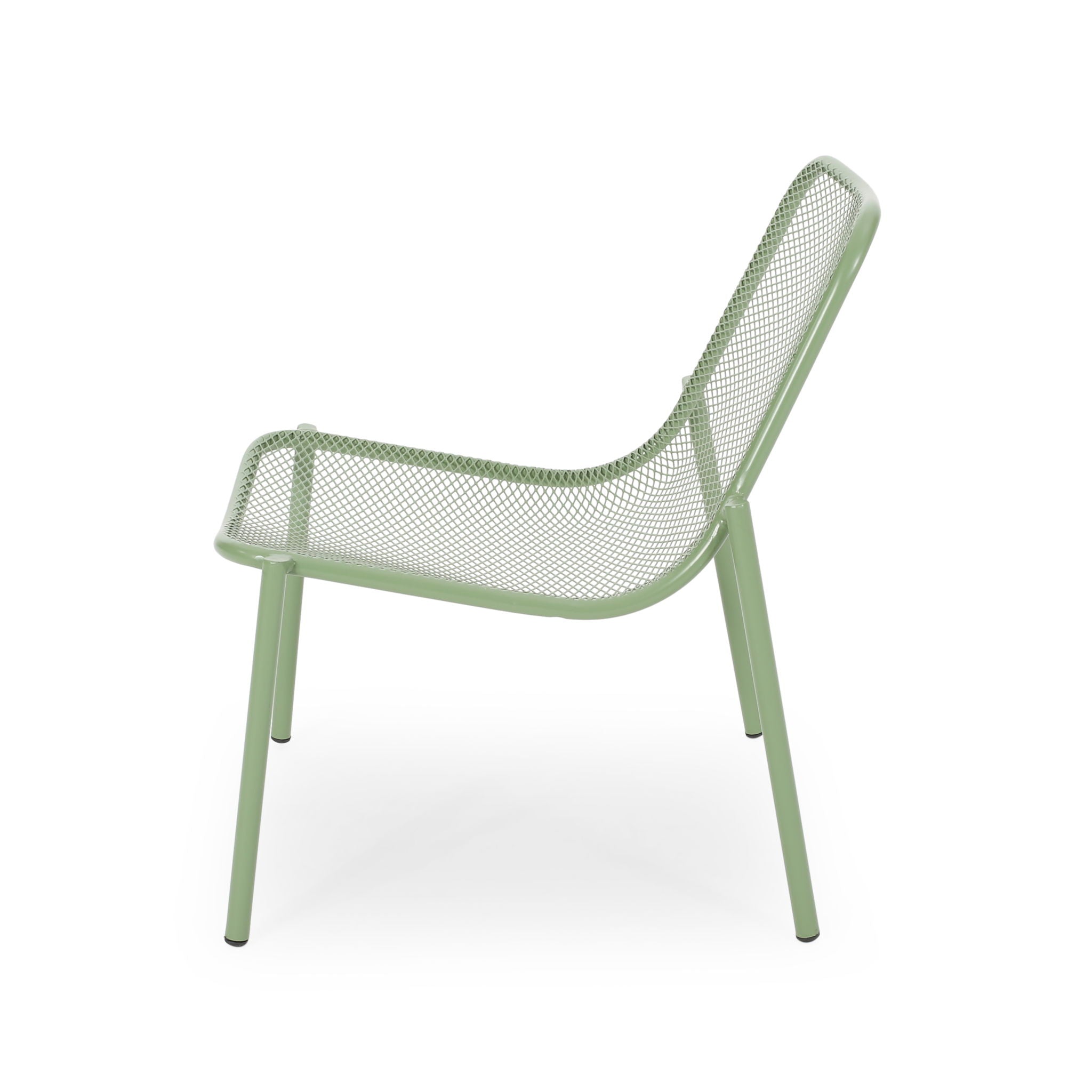 Outdoor Iron Chair With Mesh Design