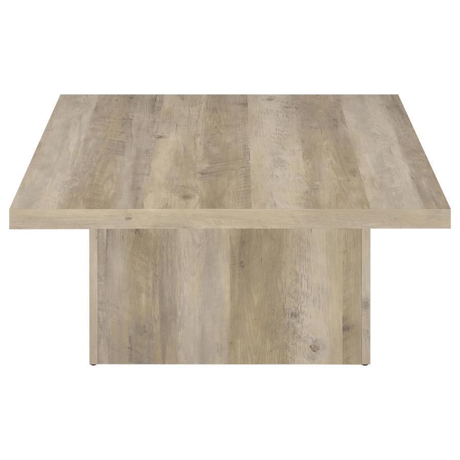 Devar - Square Engineered Wood Coffee Table - Distressed Pine
