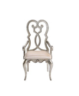ACME Esteban - Chair (Set of 2) - Ivory Velvet & Antique Champagne Finish | Meri Furniture