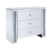 Noralie - 32" Console Cabinet - Mirrored & Faux Diamonds