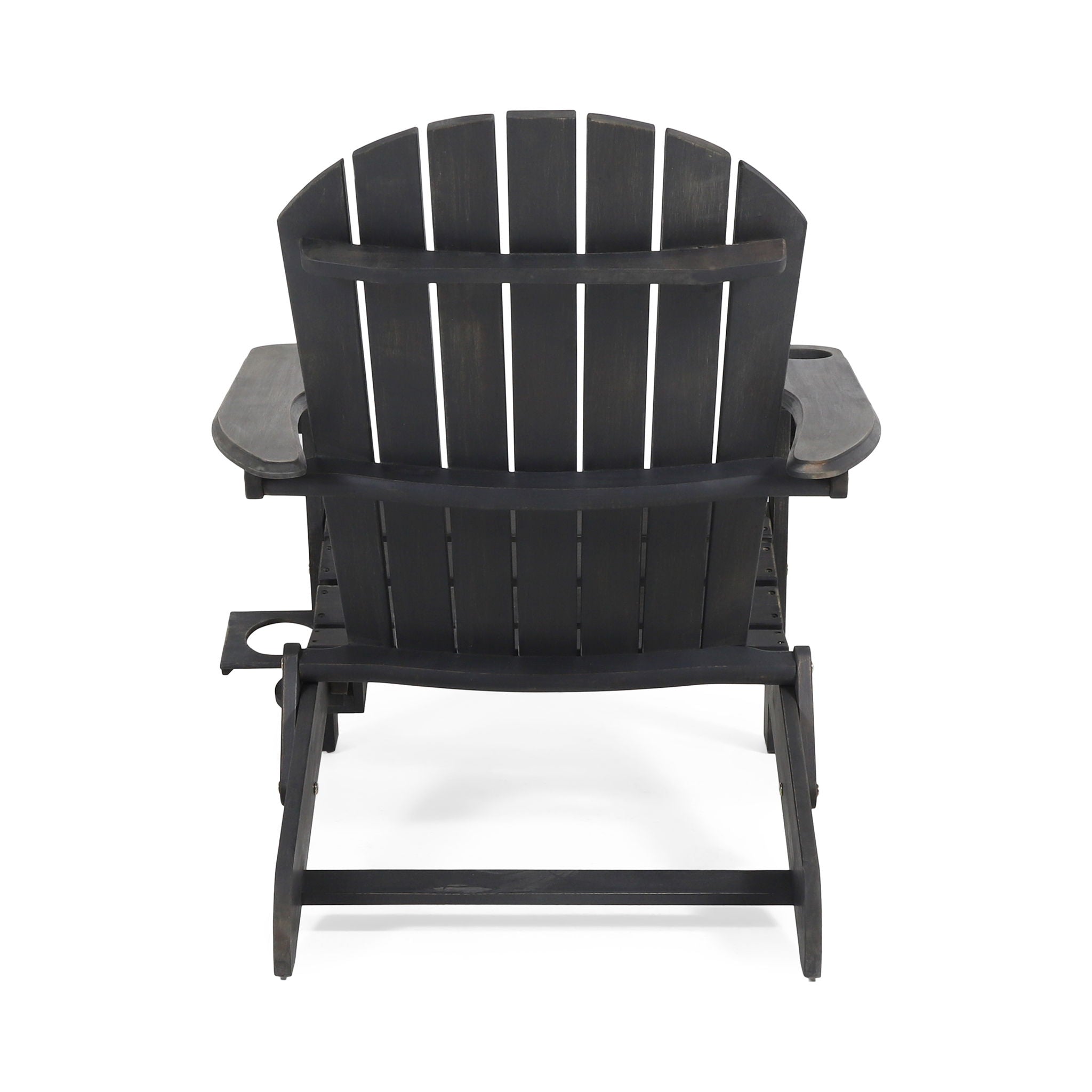 Zenithia - Outdoor Foldable Adirondack Chair With 2 Cup Holders