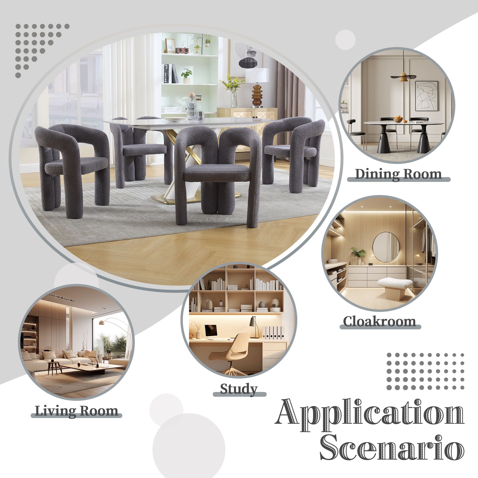 Coolmore Contemporary Designed Accent / Dining Chair With Armrests