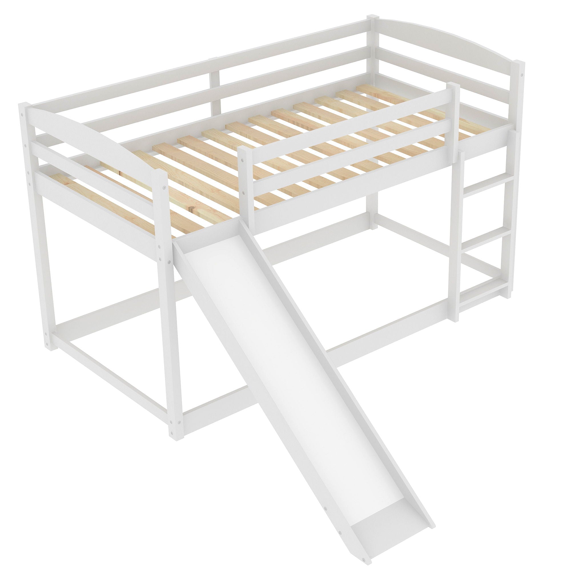 Durable Bunk Bed With Convertible Slide And Ladder