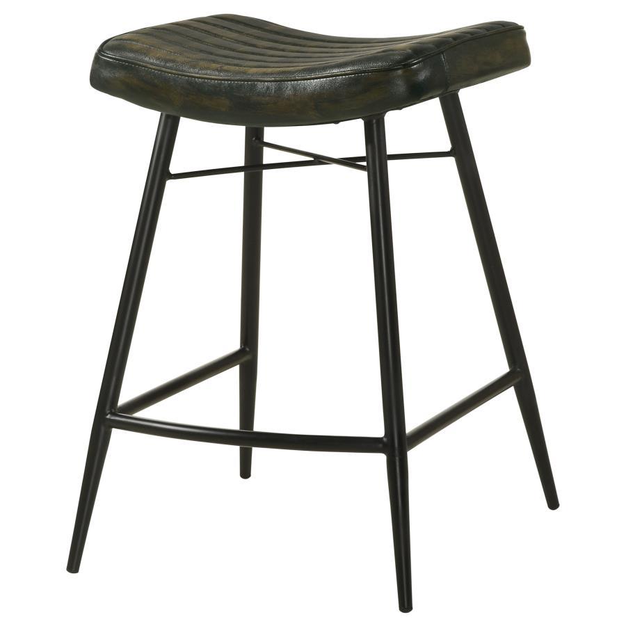 Coaster Fine Furniture Bayu - Leather Upholstered Counter Stool (Set of 2) | Meri Furniture