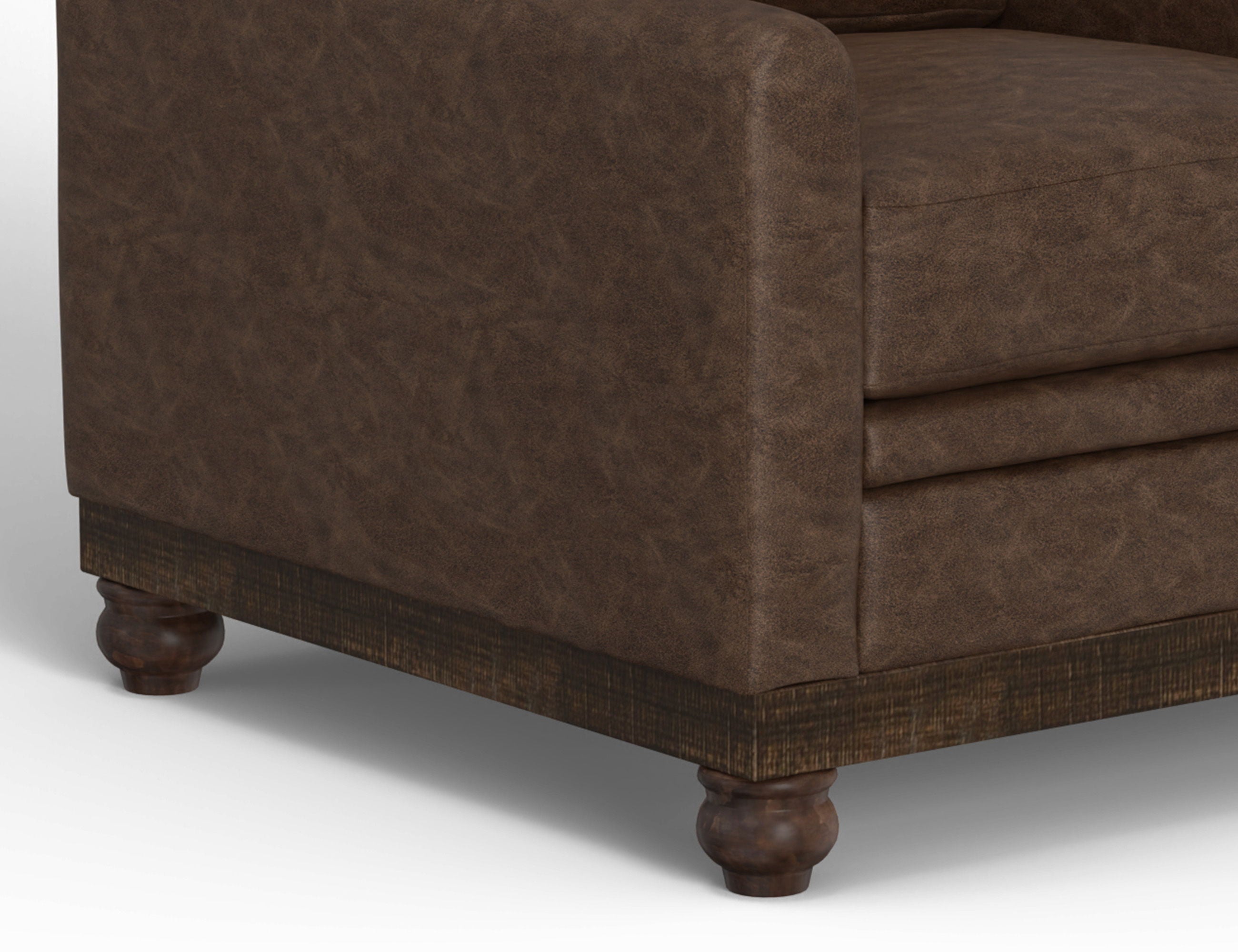 International Furniture Direct Pueblo Gray - Loveseat - Brown | Meri Furniture