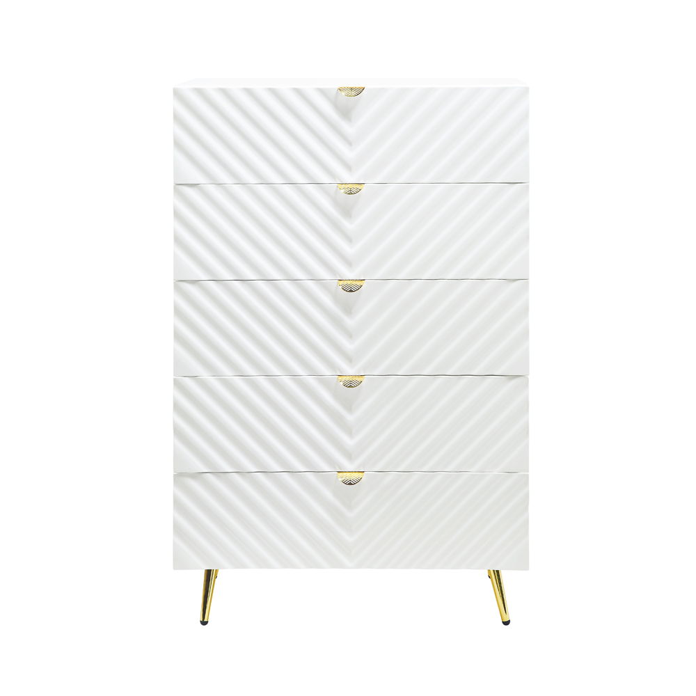 ACME Gaines - Chest - White High | Meri Furniture