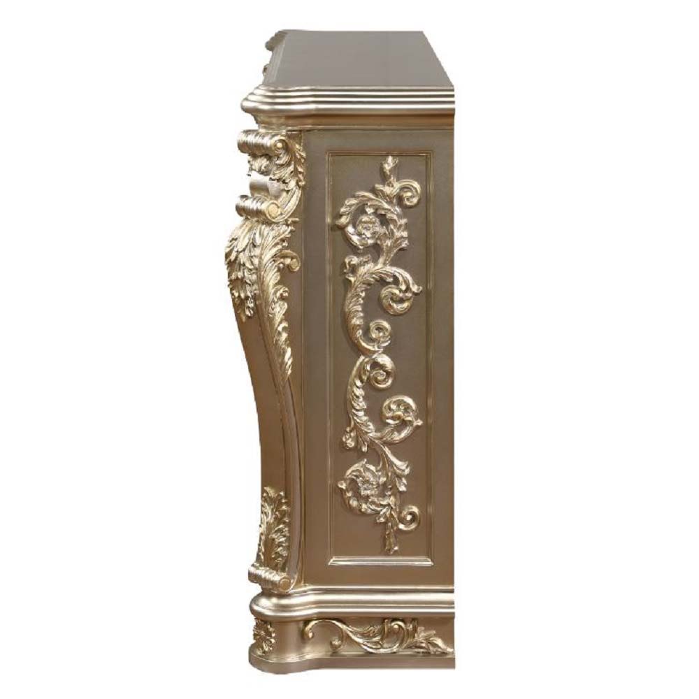 ACME Zabrina - Fireplace - Antique Silver Finish - 49.7" | Meri Furniture
