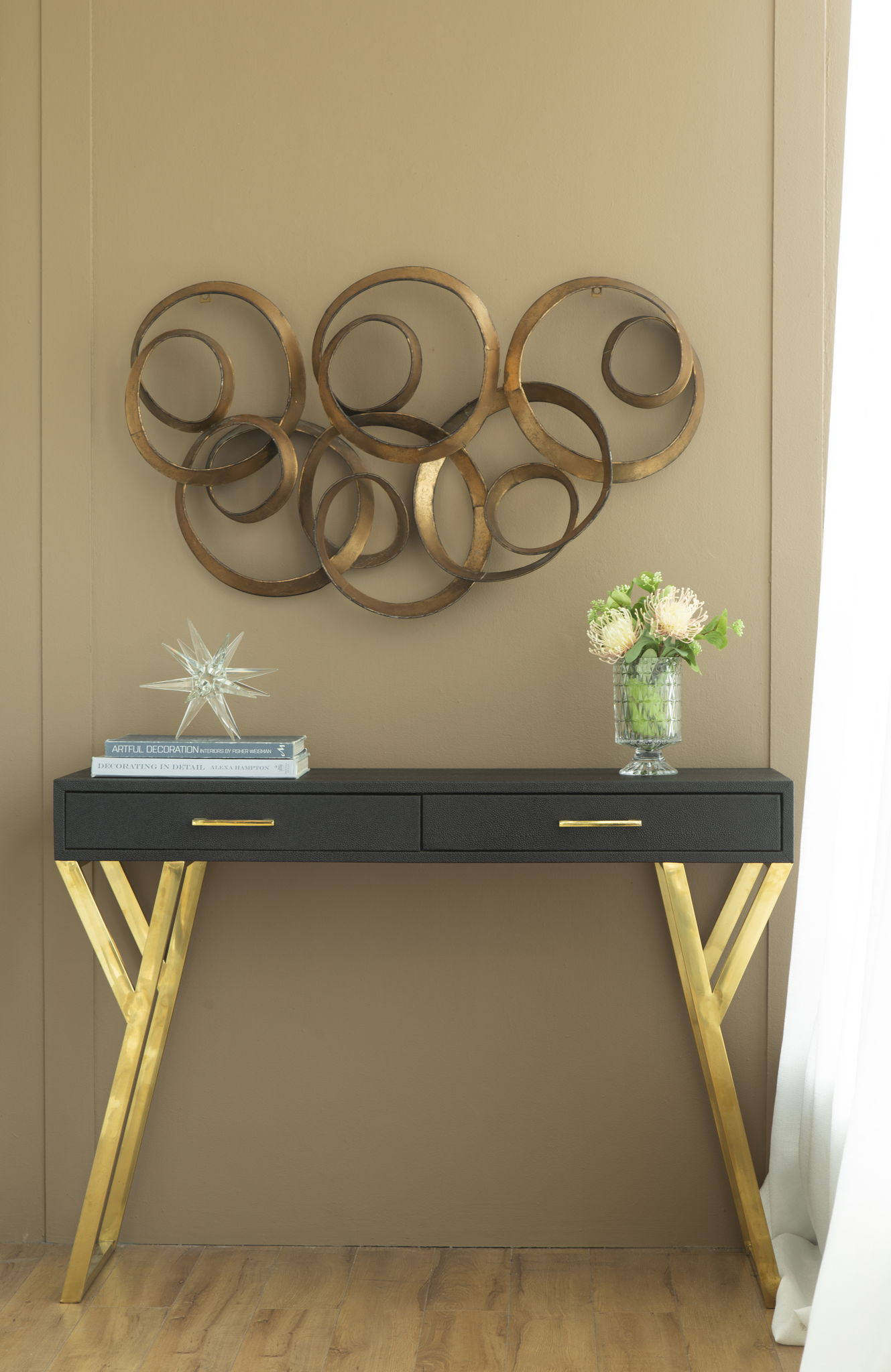 SerethaLeaf Wall Decor - Gold