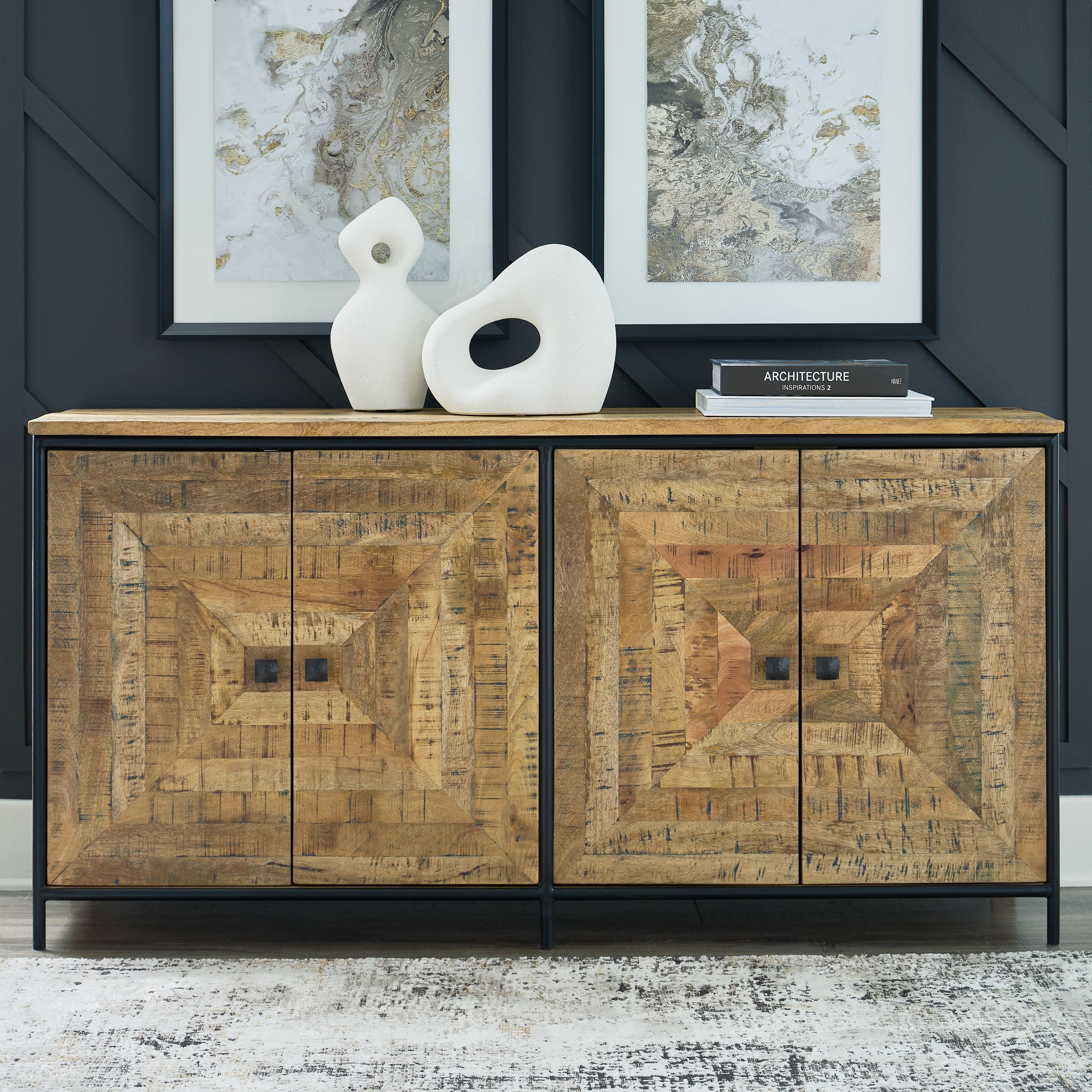 Signature Design by Ashley® Camney - Brown / Black - Accent Cabinet | Meri Furniture