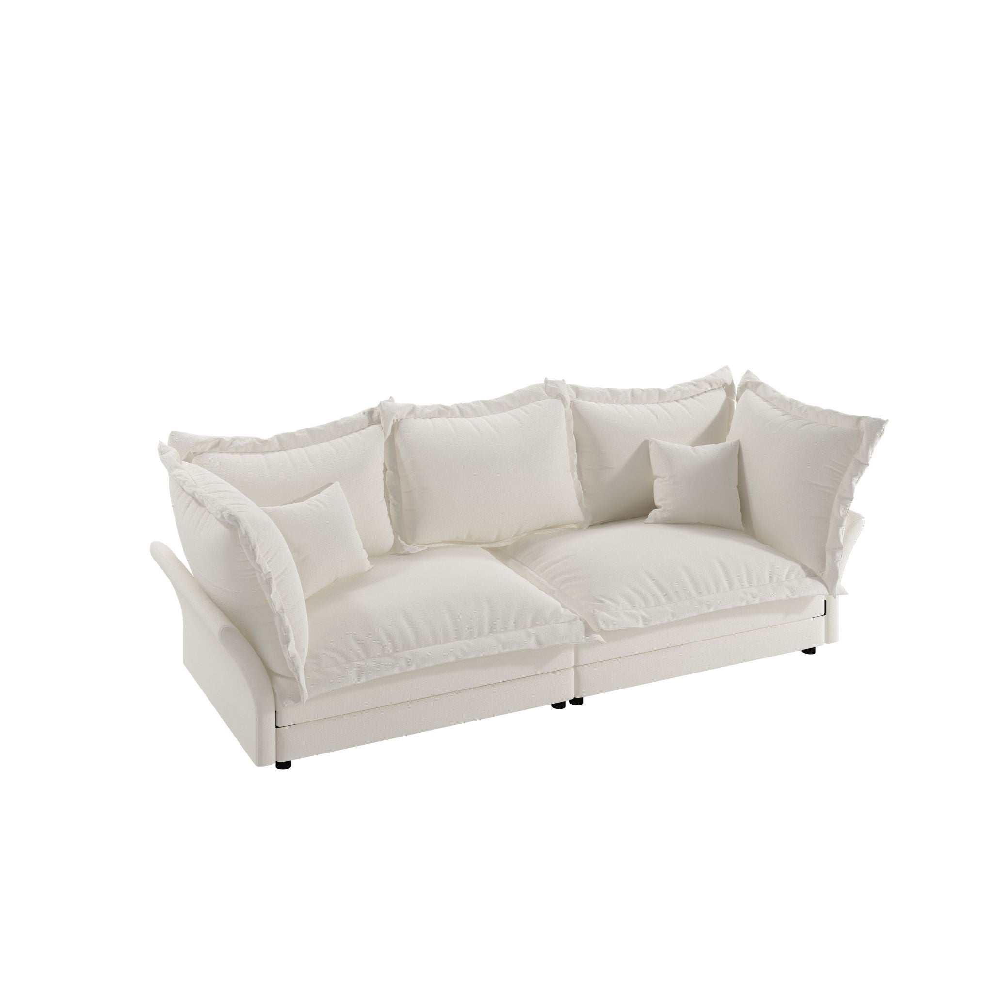 Modern Comfy Upholstered Sofa Cloud Couch, Deep Seat Couches With Multiple Large Soft Pillows