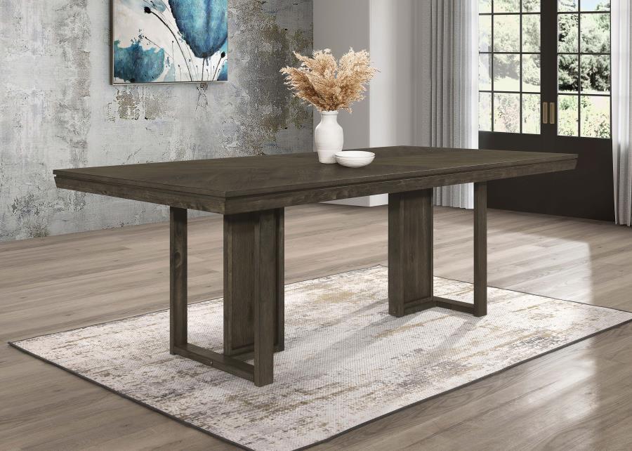 Coaster Fine Furniture Kelly - Rectangular Wood Dining Table - Dark Gray | Meri Furniture