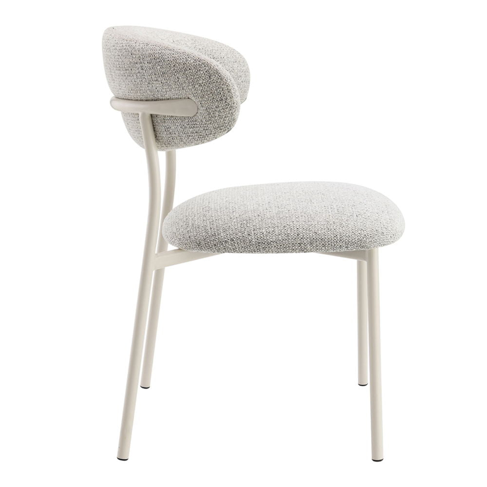 Kalam - Side Chair Set of 2) - Gray Fabric & Beige
