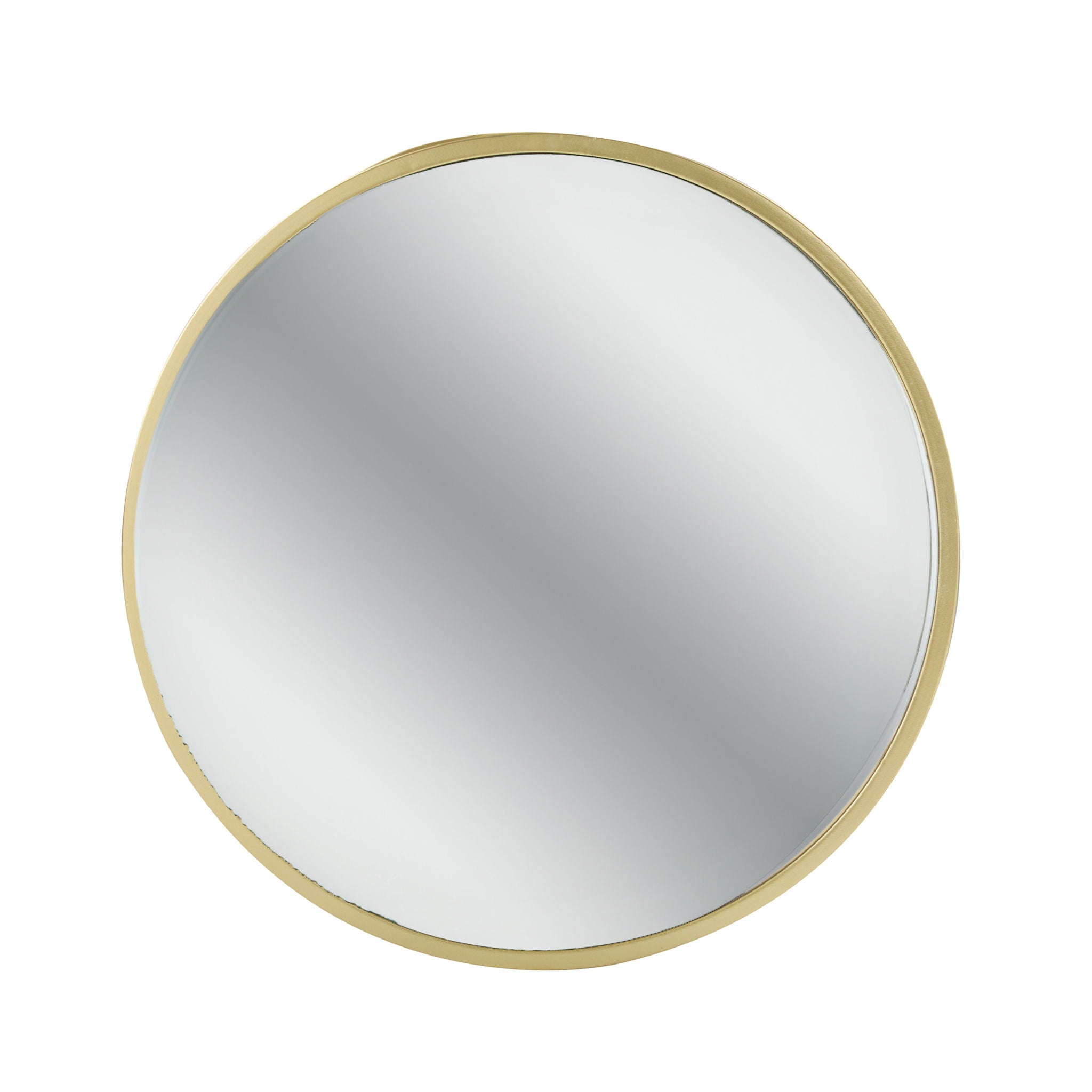 Modern Side Table With Mirror Top And Metal Frame - Gold / Clear