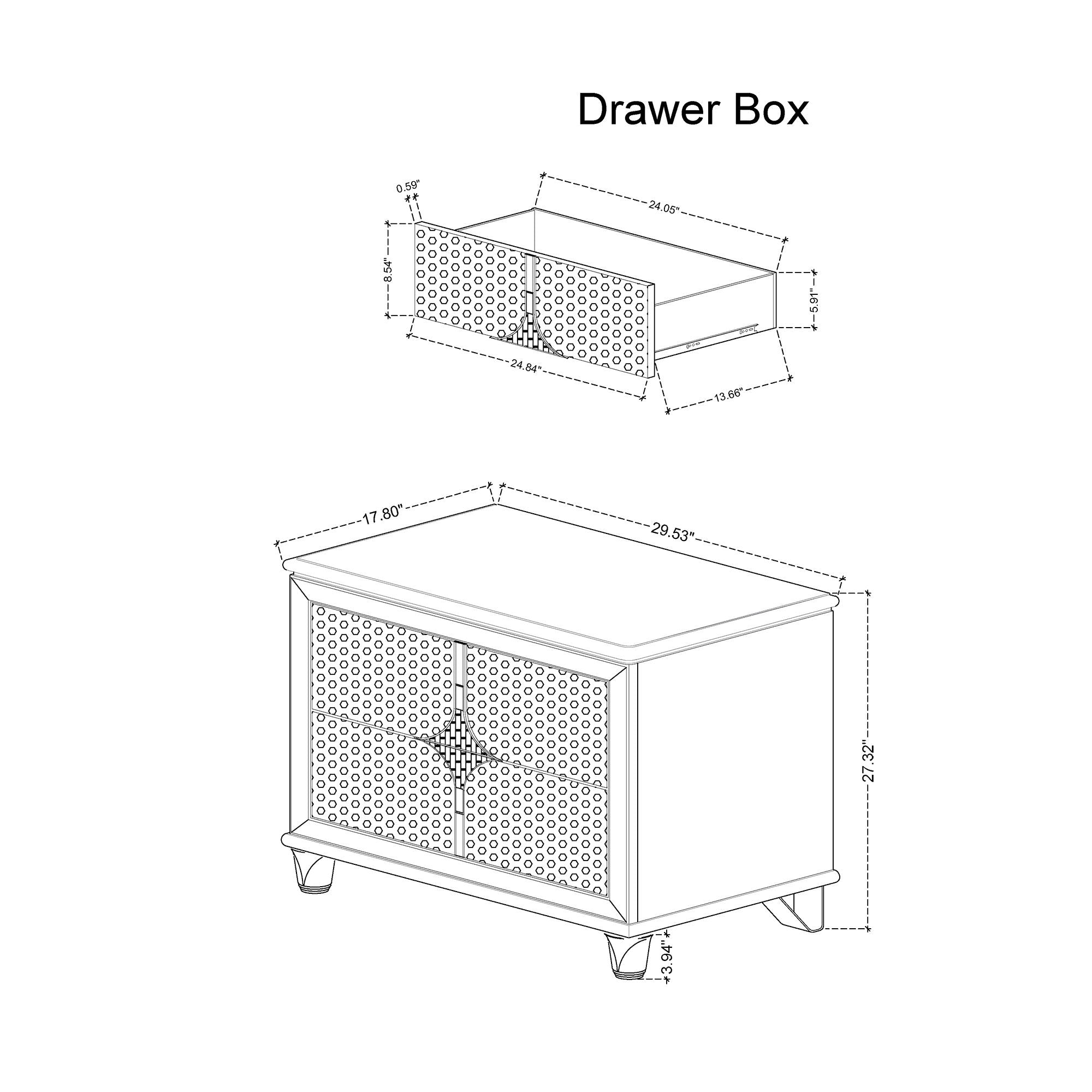 Uriuni - 5 Piece King Bedroom Set With Panel Headboard And LED Lighting - Gold / White