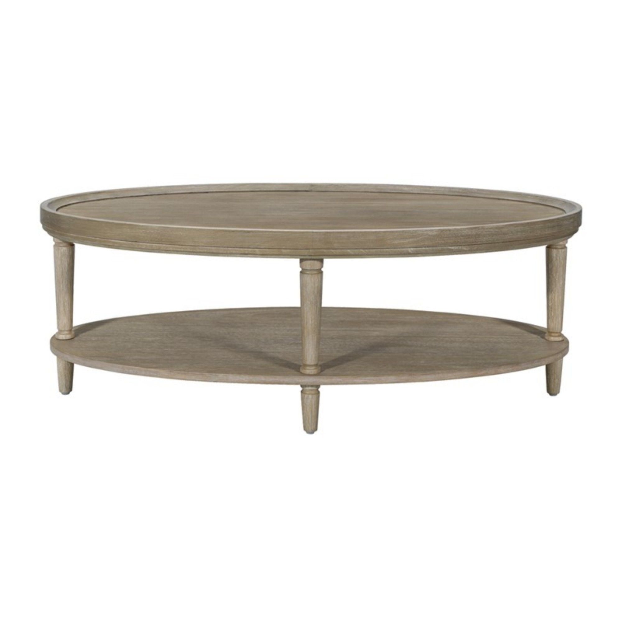 Bedford - Oval Coffee Table With Shelf - Natural