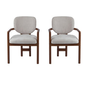 Upholstered Arm Dining Chairs (Set of 2)