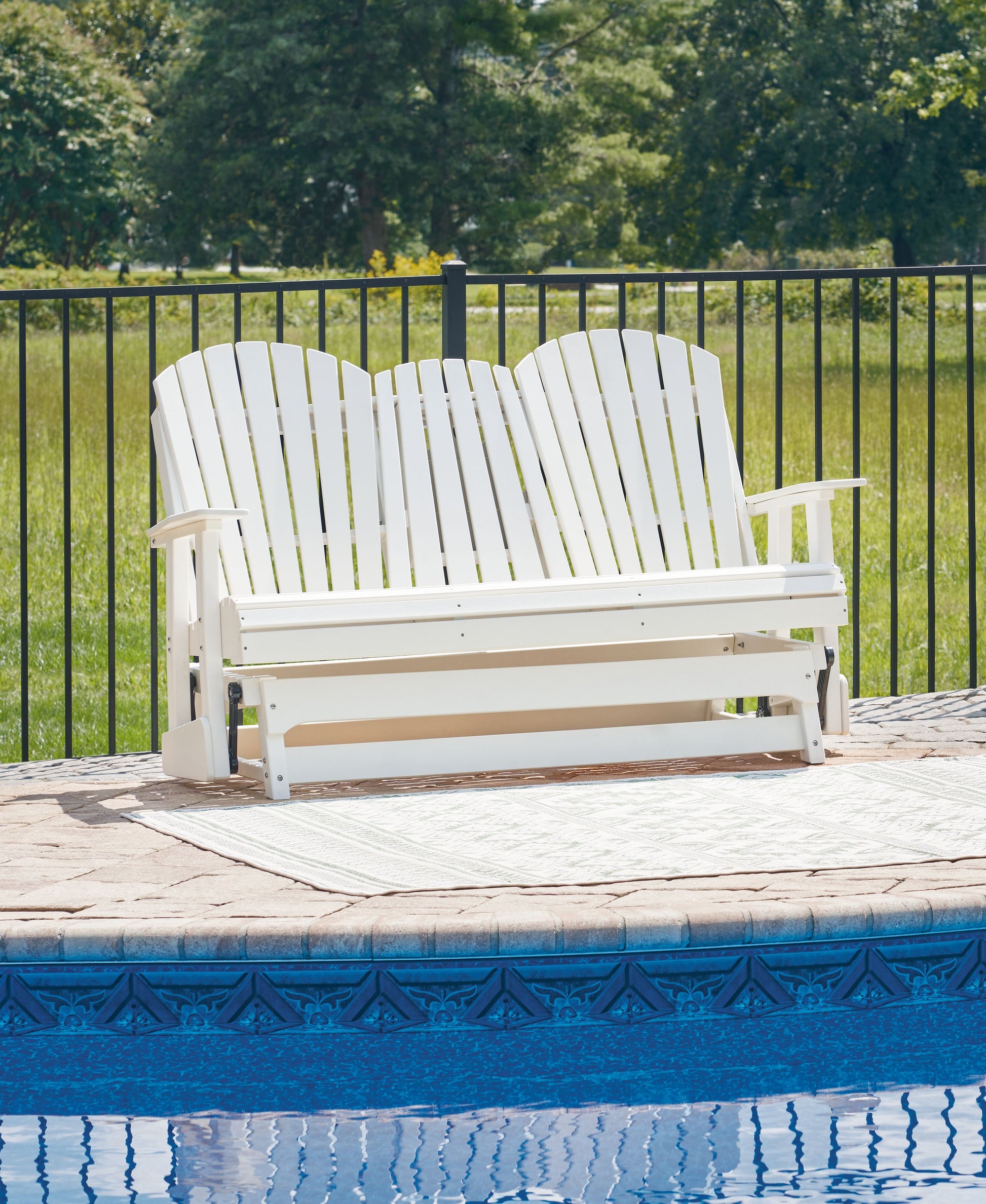 Signature Design by Ashley® Hyland Wave - Glider Loveseat | Meri Furniture