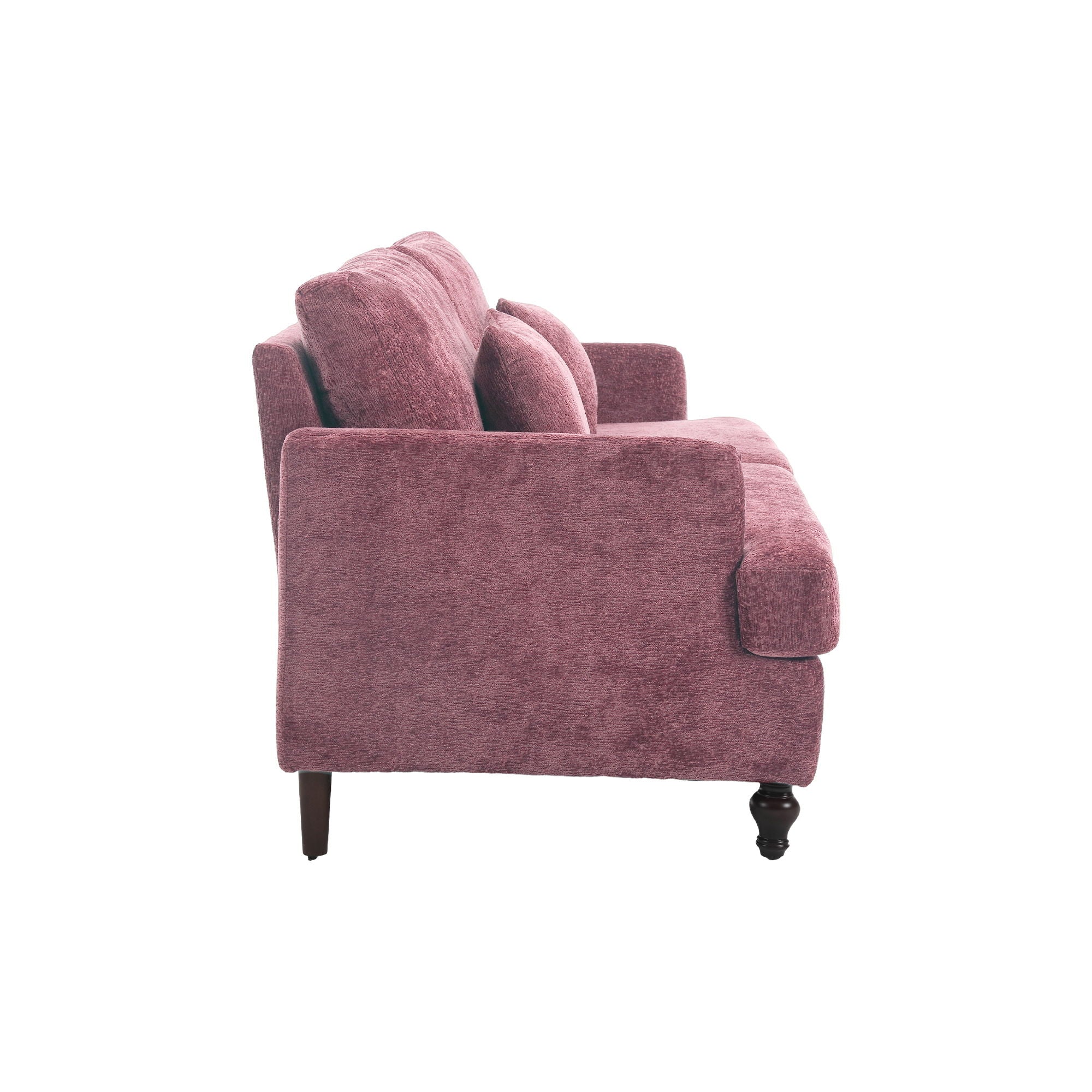 Mid Century Modern Fabric Loveseat Sofa, 2 Seat Upholstered Couch