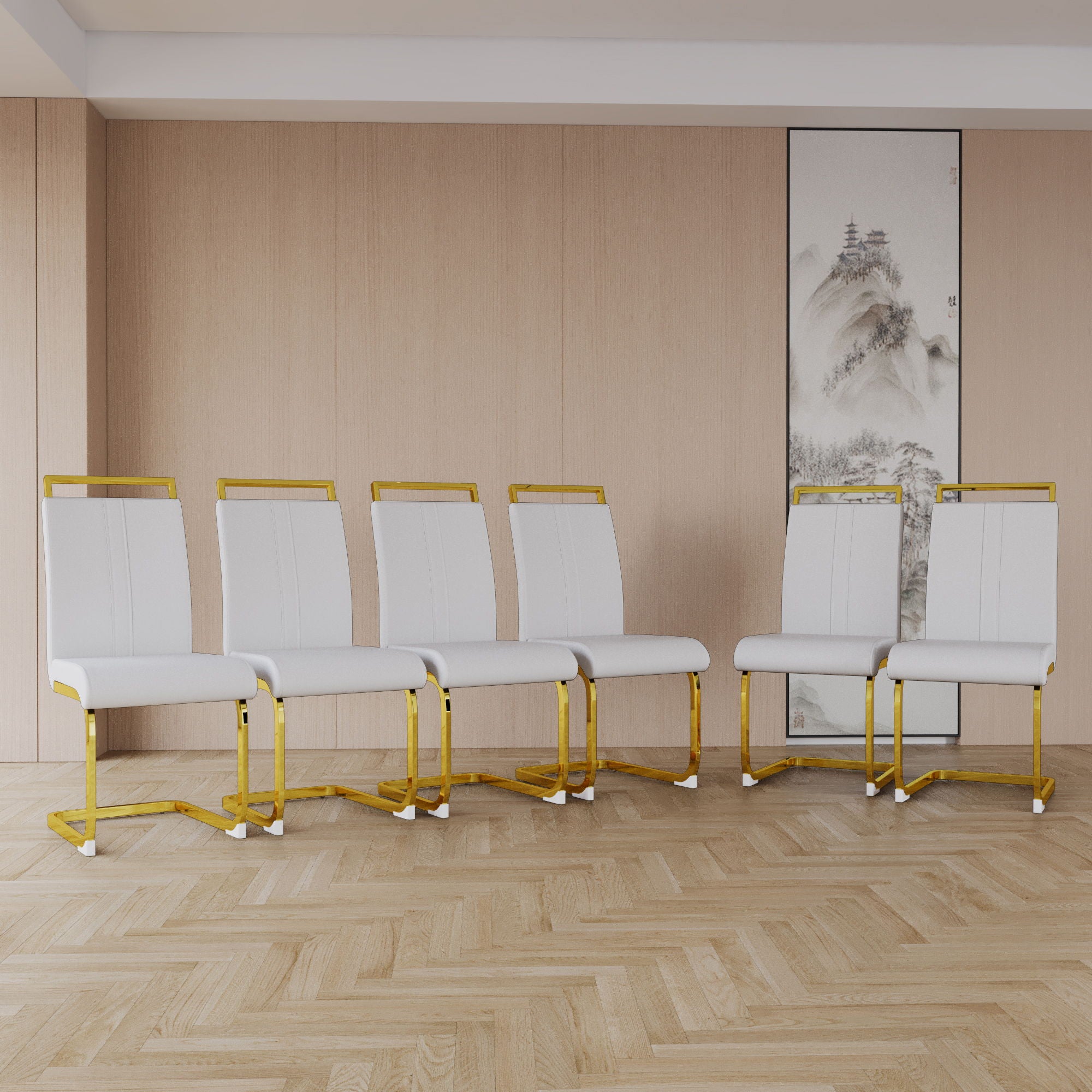 Side Dining Room Chair, Padded Seat High Back