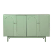 4 Door Intaglio Storage Cabinet - Mint Green